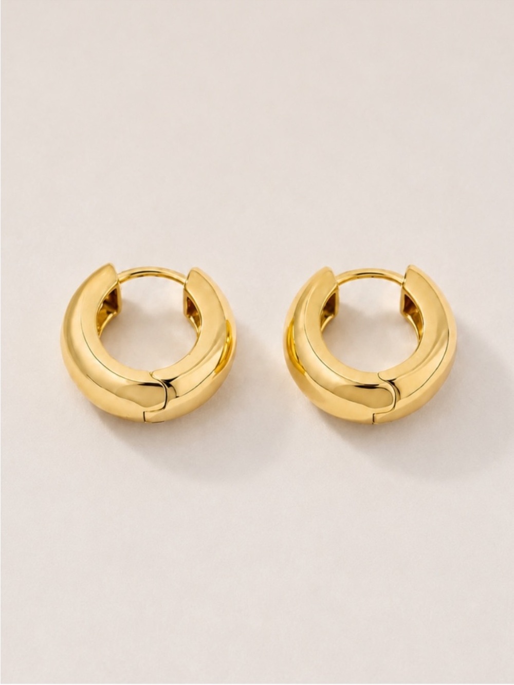 New! Gold Everyday French Huggie Hoop Earrings NWOT